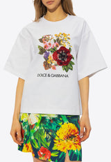 Floral Print Crewneck T-shirt