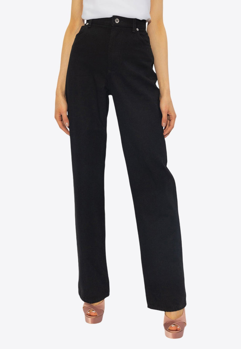 Logo Plaque Wide-Leg Jeans