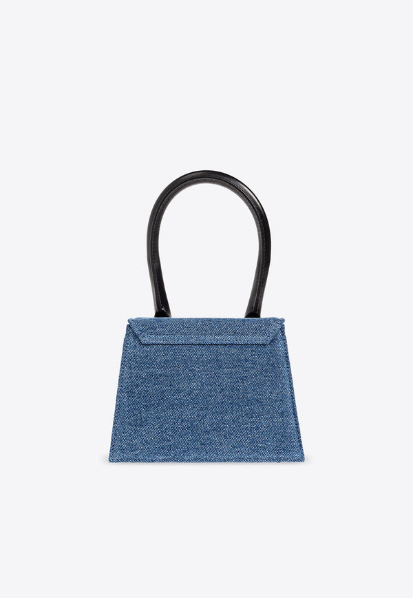 Le Chiquito Moyen Denim Top Handle Bag