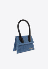 Le Chiquito Moyen Denim Top Handle Bag