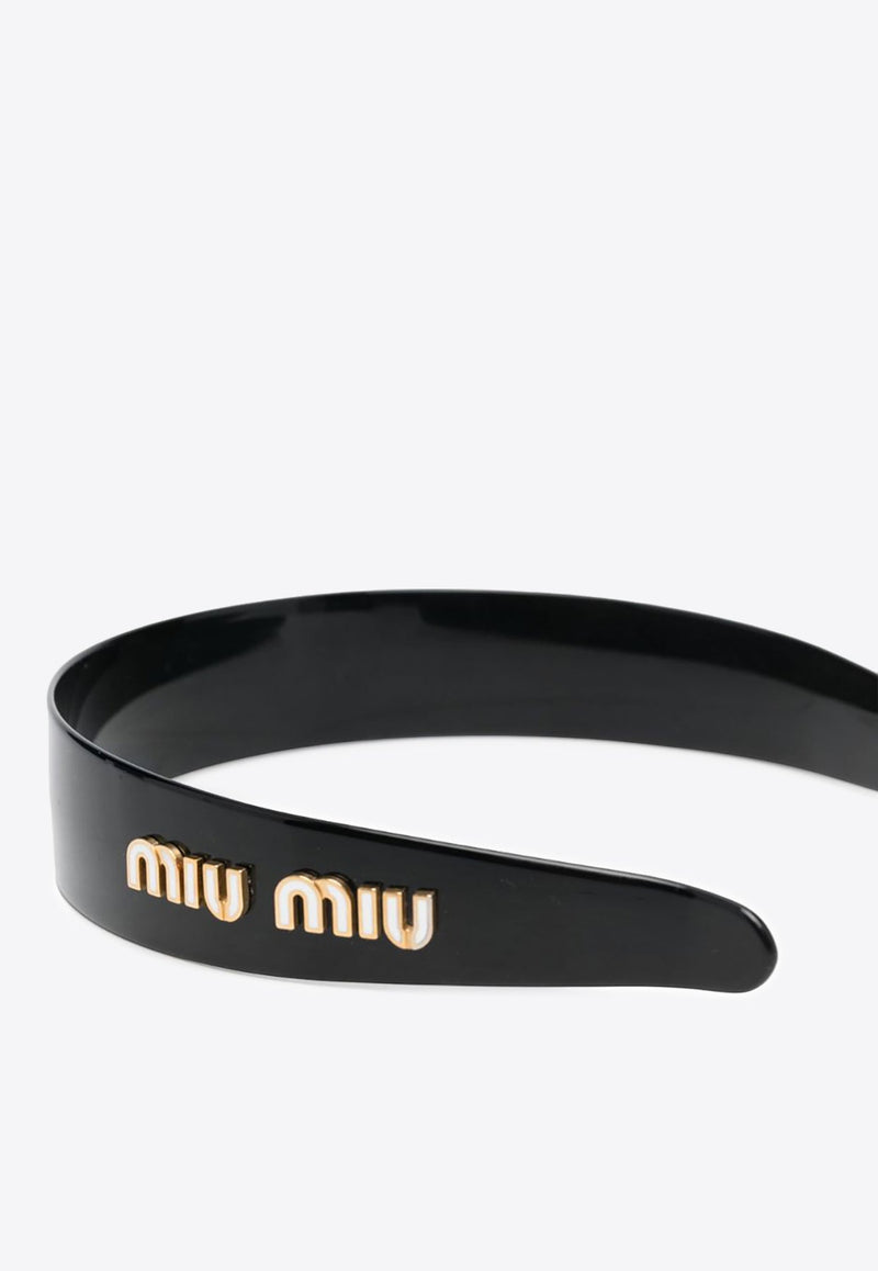 Logo-Lettering Pull-On Headband