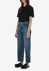 Logo Patch Straight-Leg Jeans