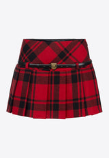 Tartan Check Flared Mini Skirt