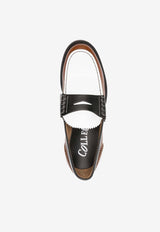 Colorblocked Calf Leather Loafers