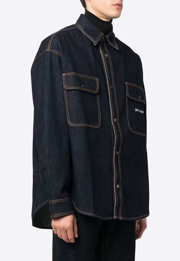 Logo Embroidered Denim Shirt