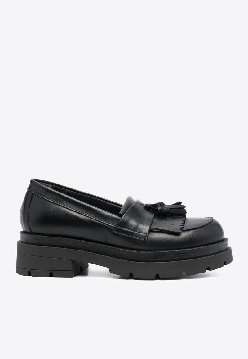 Tassel Detail Leather Loafers