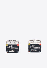 Luggage-Shaped Logo Cufflinks