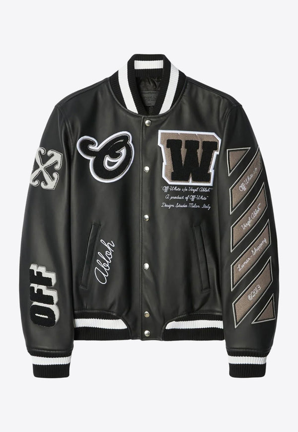 Moon Leather Varsity Jacket