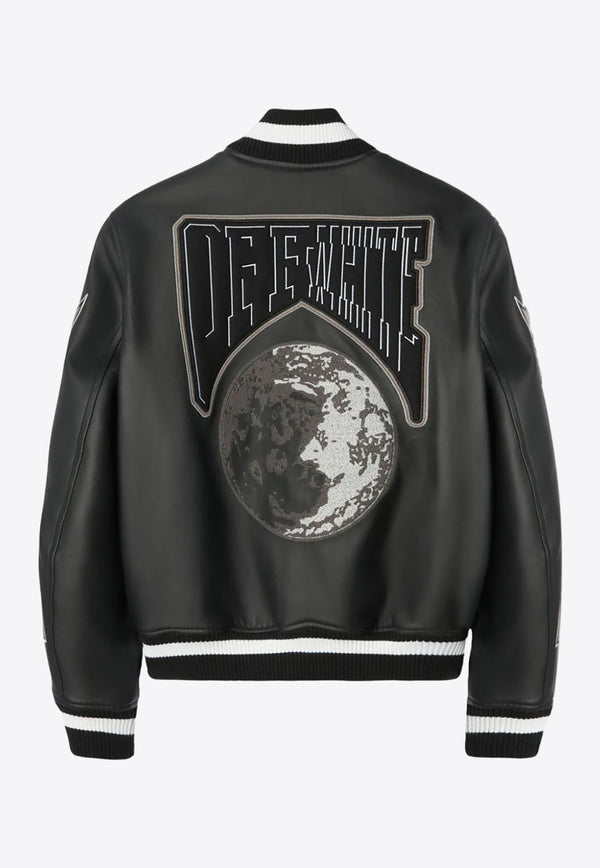 Moon Leather Varsity Jacket