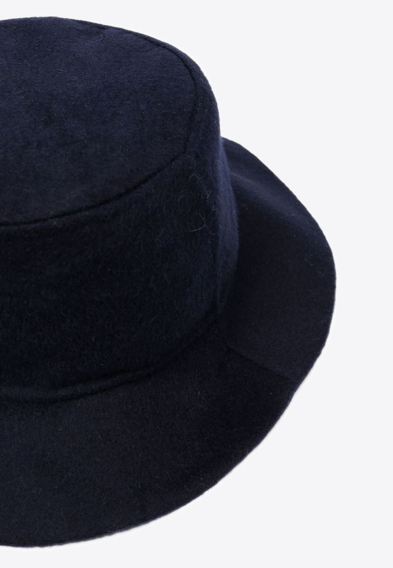 Wide-Brim Wool Bucket Hat