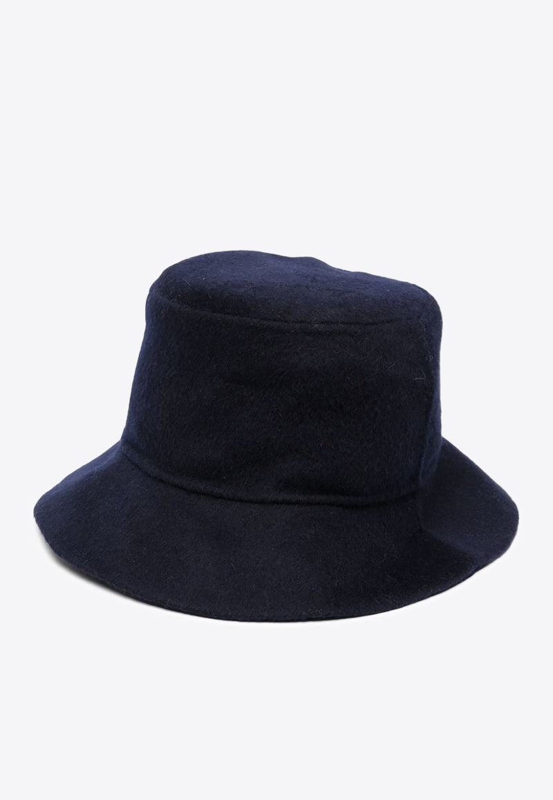 Wide-Brim Wool Bucket Hat