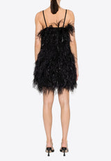 Ostrich Feather Mini Dress