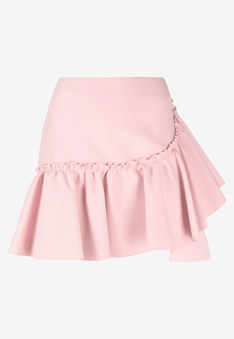 High-Waist Ruffled Mini Skirt