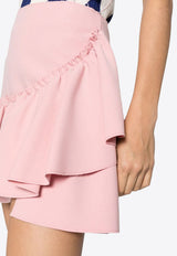 High-Waist Ruffled Mini Skirt