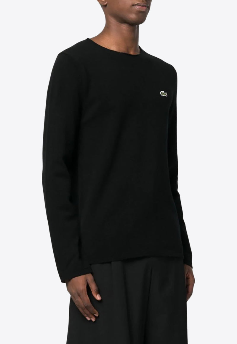 X Lacoste Logo Patch Wool Sweater