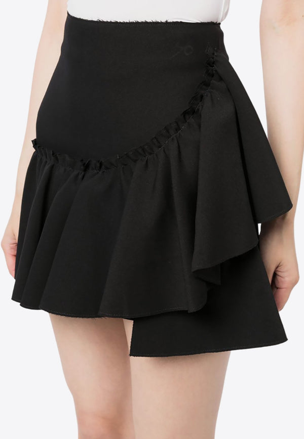 High-Waist Ruffled Mini Skirt