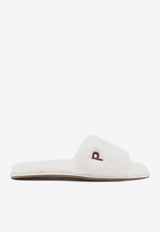 Juniper Faux-Fur Logo Slippers