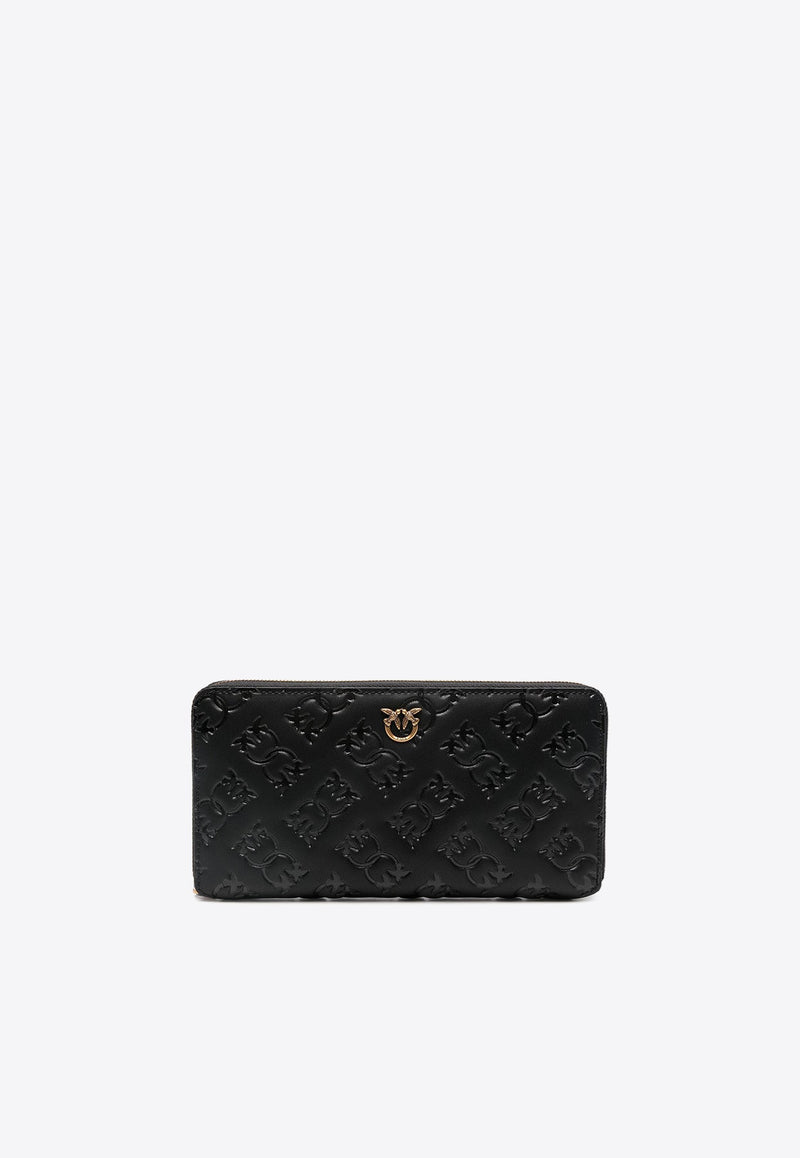 Ryder Embossed Leather Zip-Around Wallet