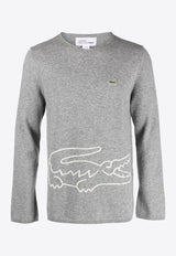 X Lacoste Intarsia Knit Logo Sweater