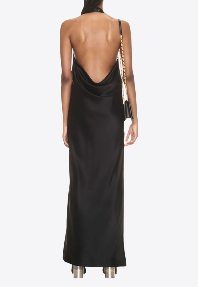 Halterneck Belt Maxi Dress