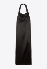 Halterneck Belt Maxi Dress