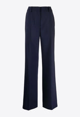 Wide-Leg Wool-Blend Pants