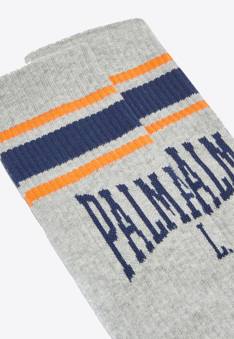 College Intarsia Knit Logo Socks