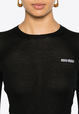 Logo Intarsia Cashmere-Blend Sweater