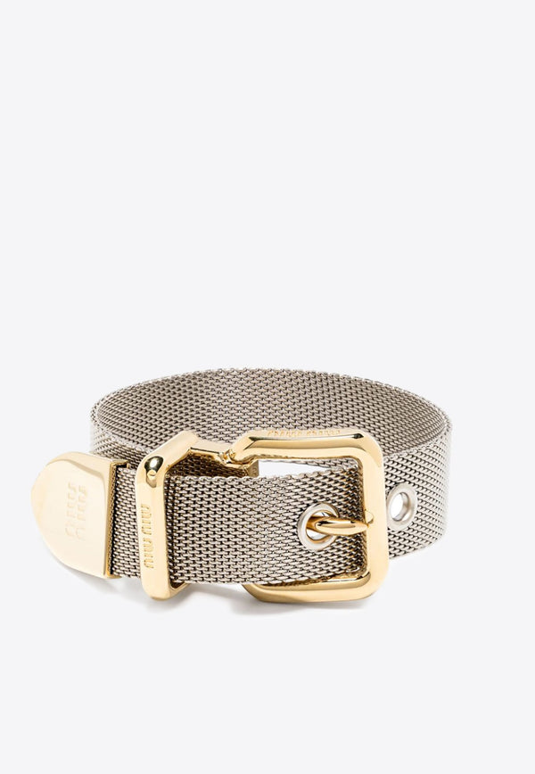 Logo Buckle Metal Bracelet