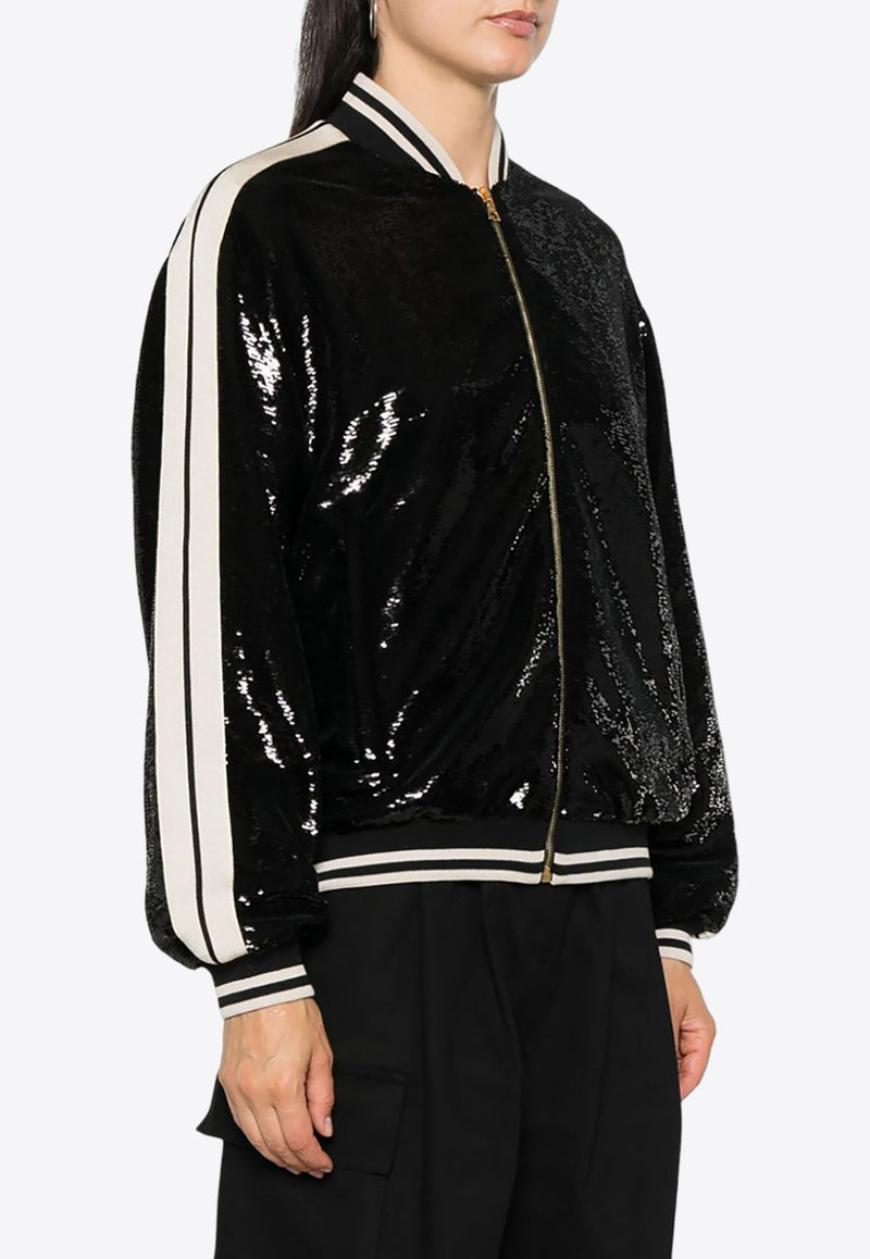 Sequined Bomber Jacket