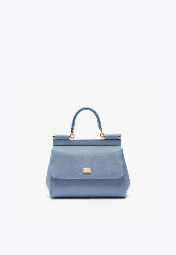 Medium Sicily Top Handle Bag in Dauphine Leather