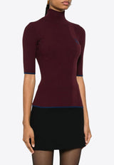 Turtleneck Rib Knit Top