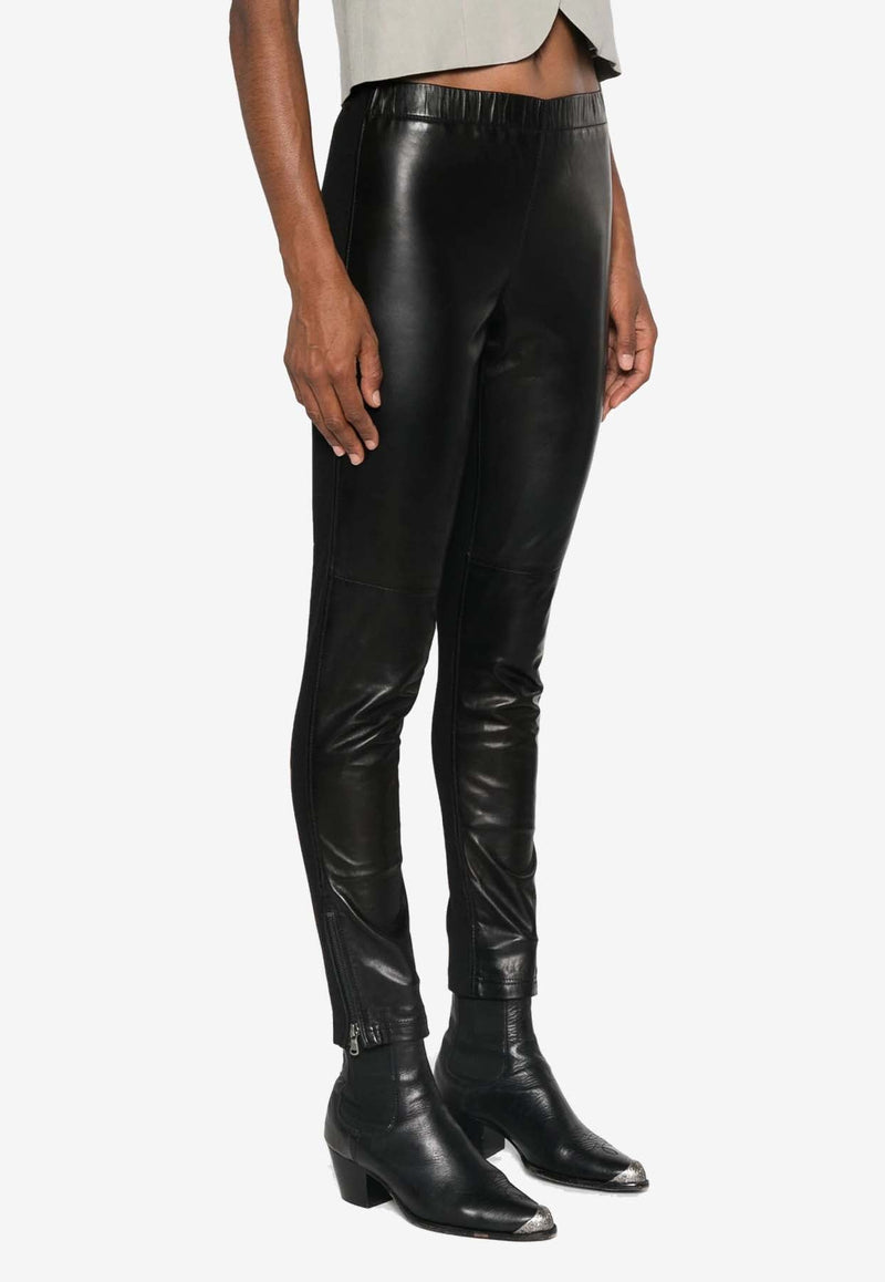 Maciock Paneled Leather Leggings