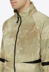 Logo Patch Camouflage Zipped Jacket