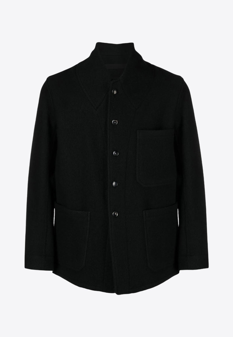 Single-Breasted Wool Coat