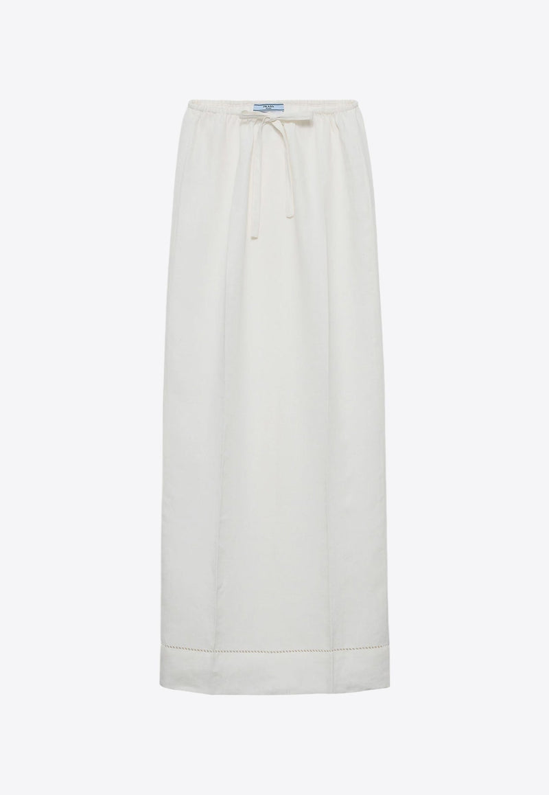 Logo Embroidered Maxi Skirt