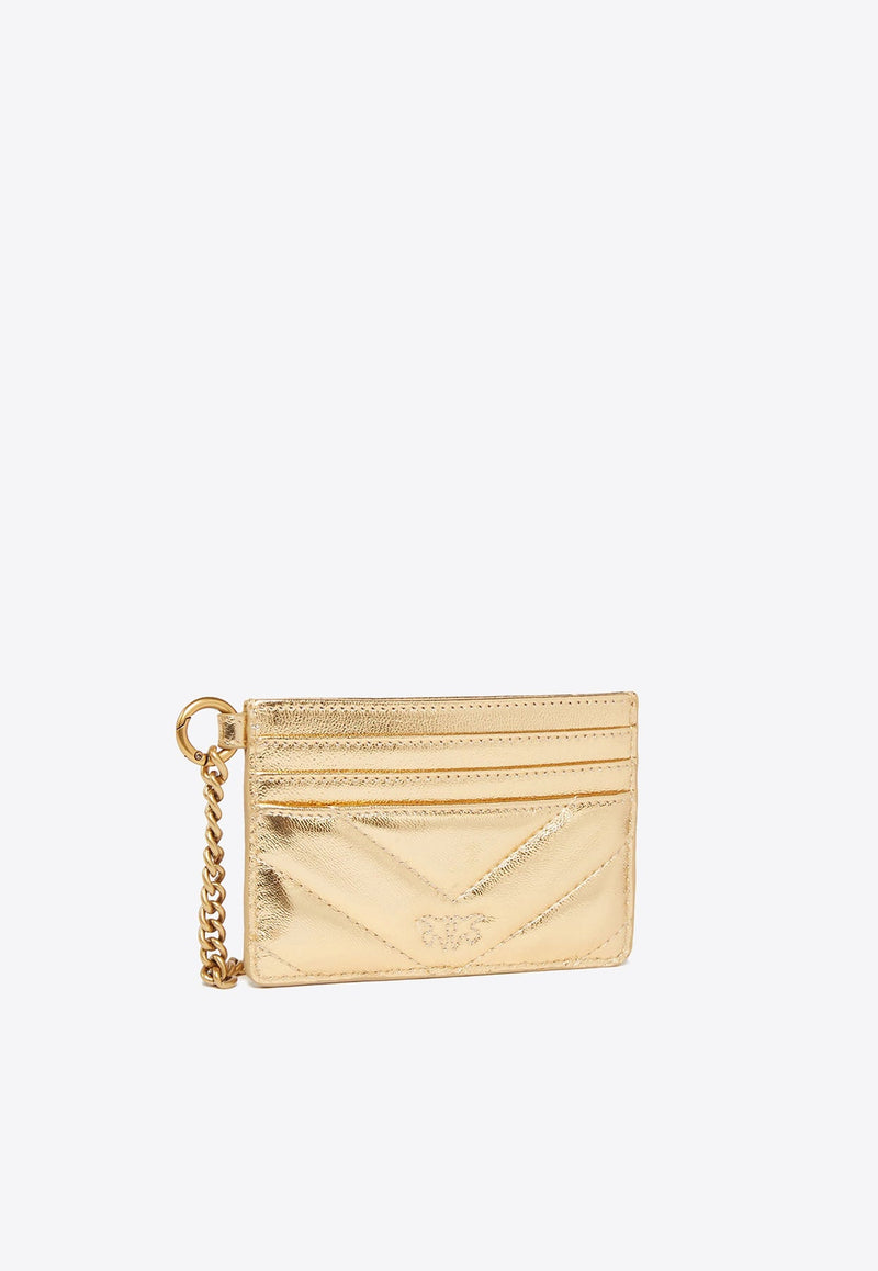 Chain Wrinkled Love Cardholder