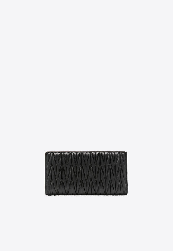 Matelassé Leather Long Wallet