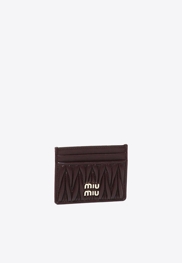 Matelassé Leather Logo Cardholder