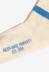 Stripe Logo Knit Socks