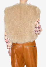 Florane Cropped Shearling Vest