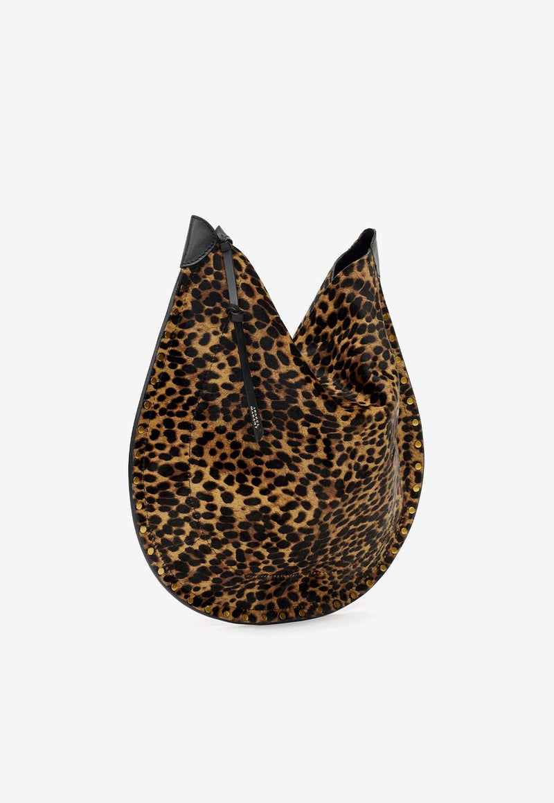 Oskan Leopard Print Shoulder Bag