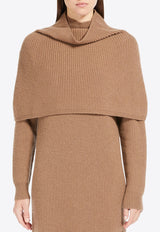 Giulio Wool and Cashmere Ribbed Cape