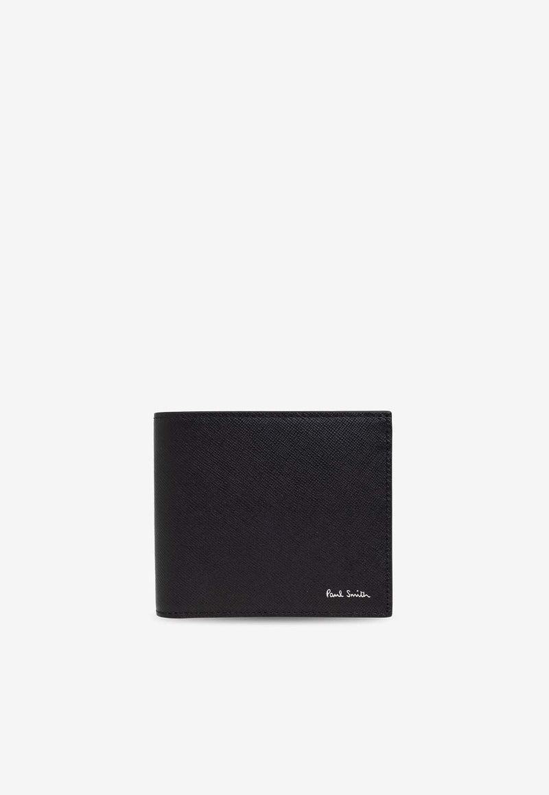 Logo Stamp Leather Bi-Fold Wallet