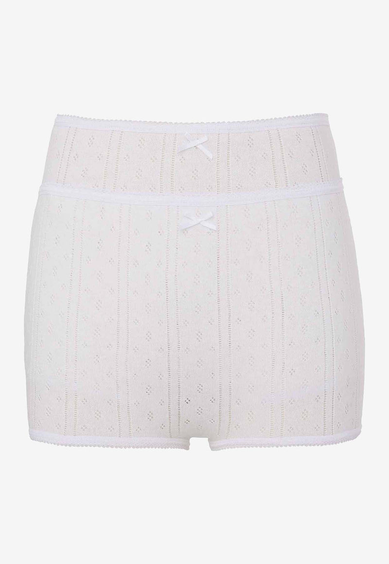 Double-Layer Pointelle Shorts