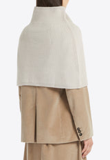 Giulio Wool and Cashmere Ribbed Cape