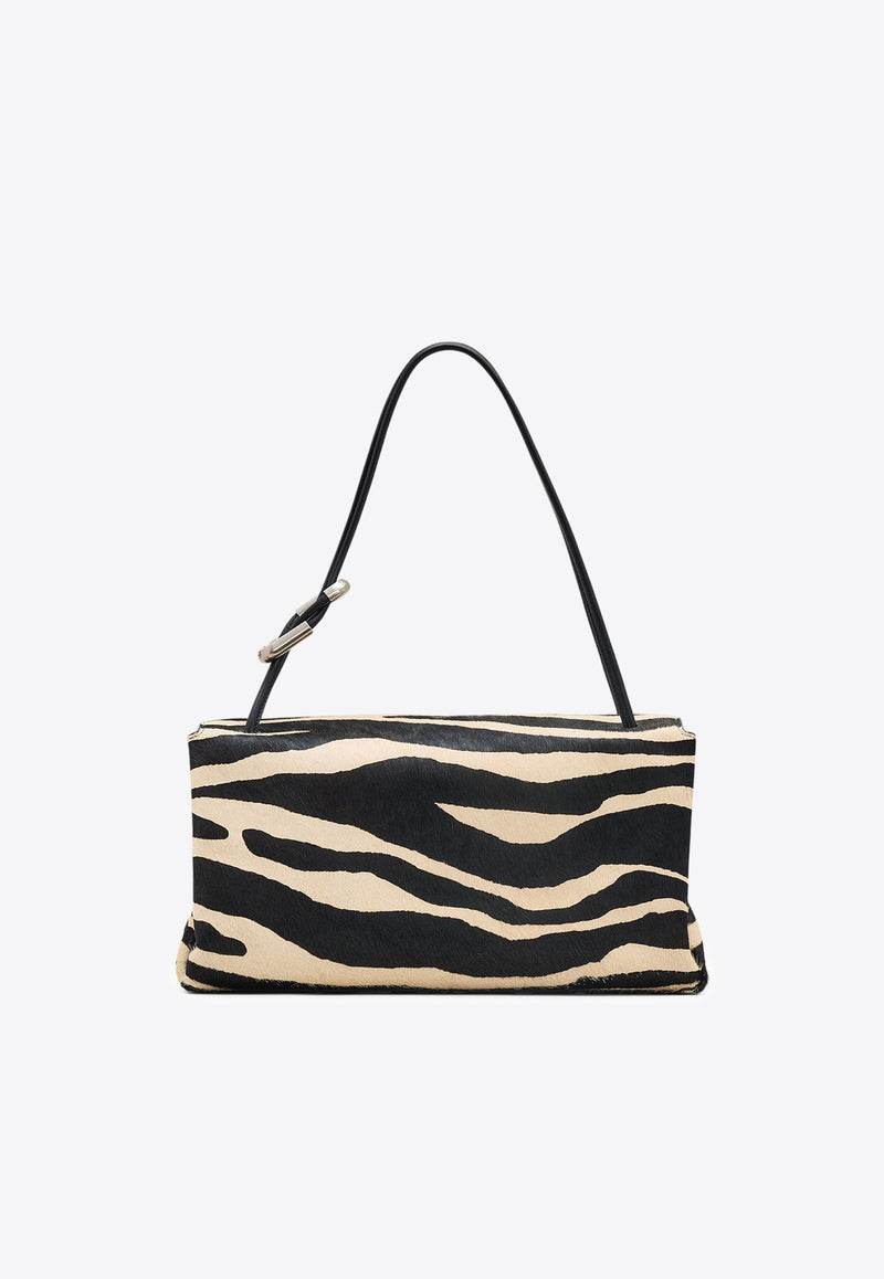 The Large Zebra Haircalf Shoulder Bag