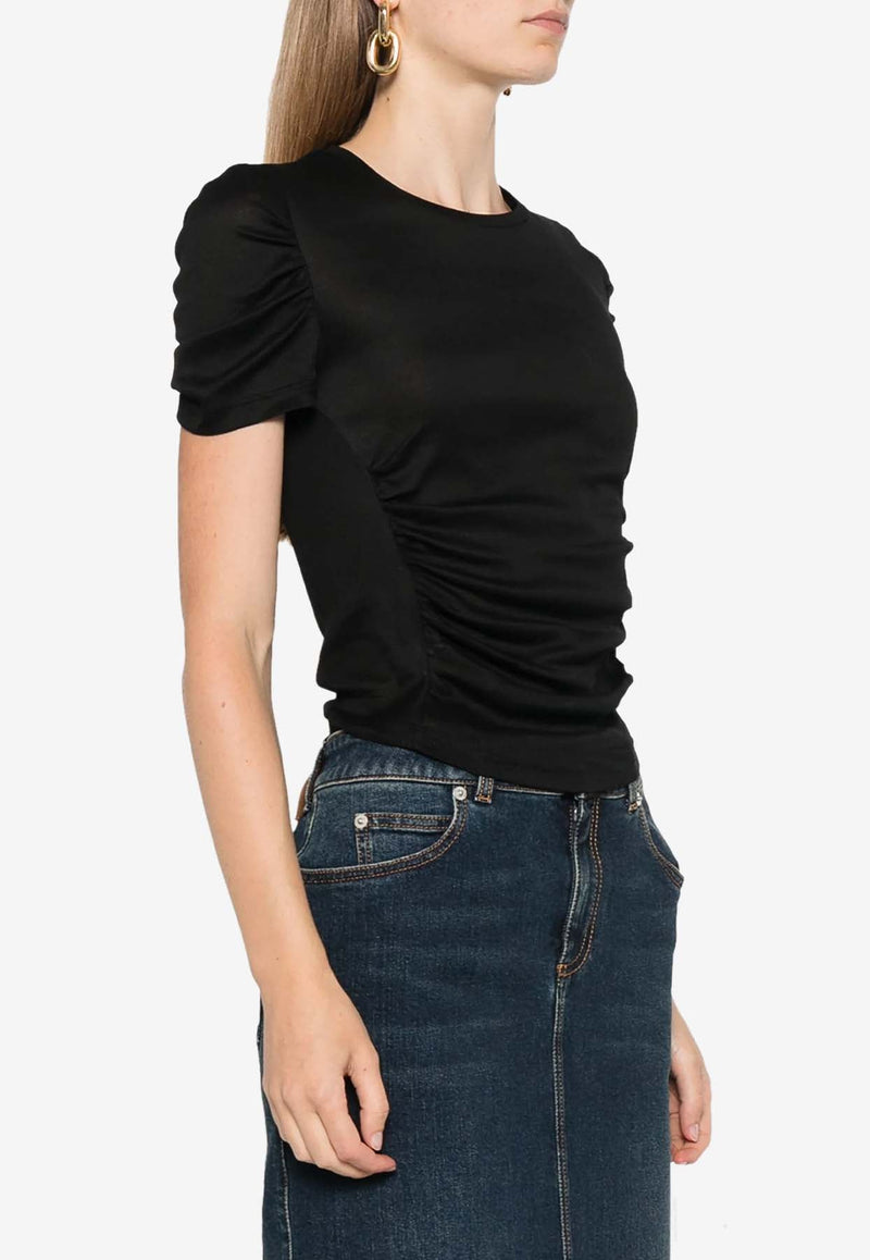 Martello Semi-Sheer Ruched Top