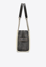 The Small Denim Chain Tote Bag