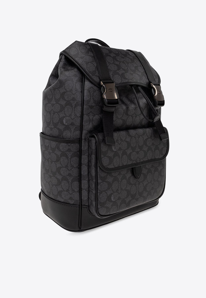 League Monogram Flap Backpack